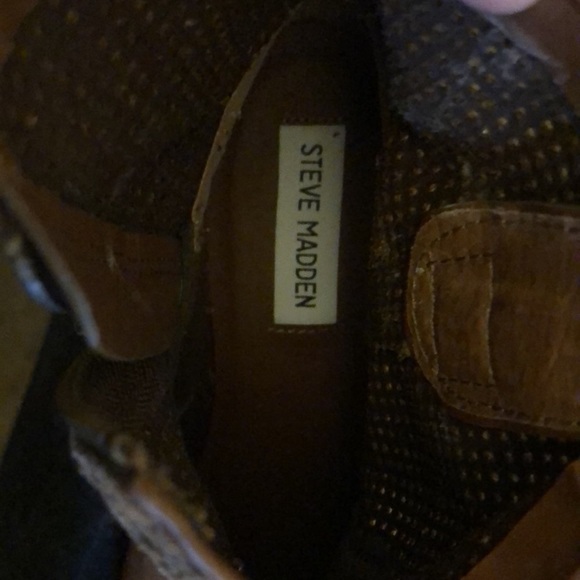 Steve Madden size 9.5 Tan Leather Heeled Ankle Booties NWT - Picture 12 of 13